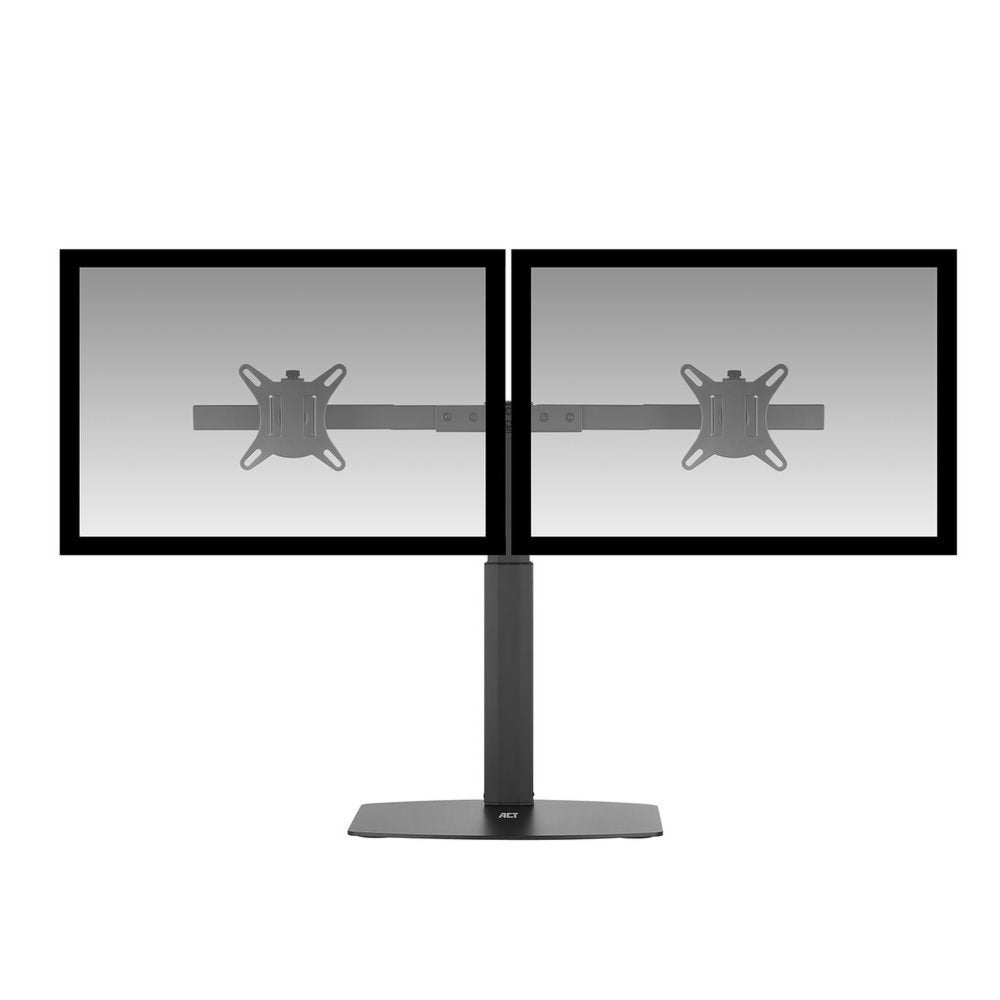 ACT AC8332 | In Hoogte Verstelbare Monitor-bureausteun | Tot 27" | Max 6kg | VESA 100x100 | 2 Monitoren | RENEWED