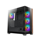 Case Azza Neptun 491 | Midi Tower | RGB | Zwart en Hout