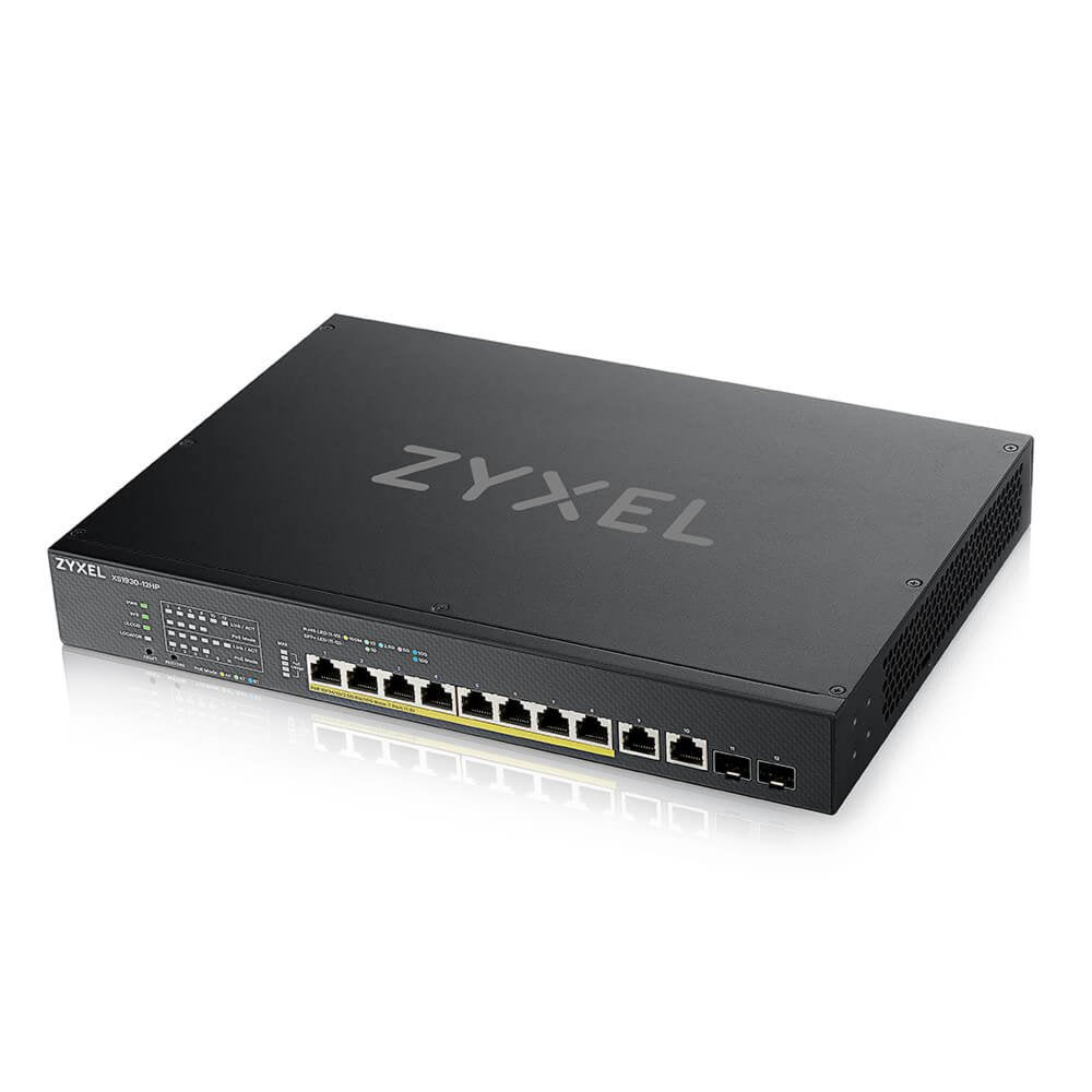 Zyxel XS1930-12HP | Managed L3 Switch | 12 Poorten | 10G Ethernet (1000/10000 Mbps) | PoE
