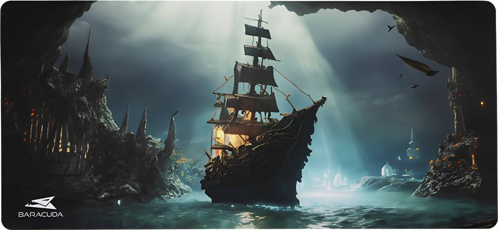 Baracuda GHOSTSHIP | Gaming Mousepad | 75x35cm | Anti-slip