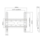 SBOX PLB-2522F-2 | TV-beugel | 23-43" | Max 45kg | VESA 200x200