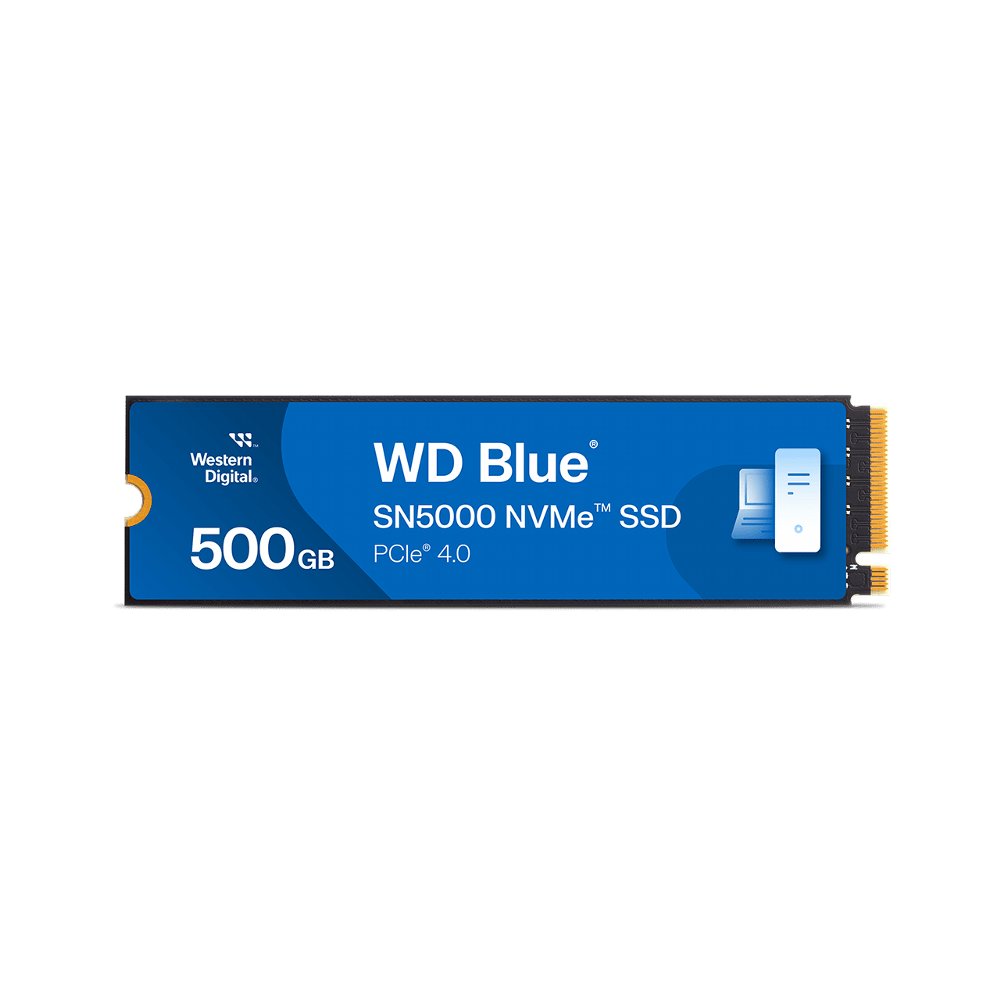 Western Digital Blue SN5000 | 500GB NVMe SSD | M.2 Gen4 | 5.000MB/s Lezen | 4.000MB/s Schrijven