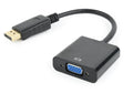 Gembird A-DPM-VGAF-02 | DisplayPort naar VGA Adapter | Zwart