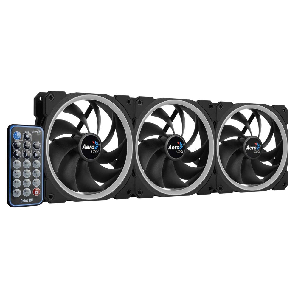 Aerocool Orbit RC ARGB 3 Pack | 120mm Case Fans met Remote Control