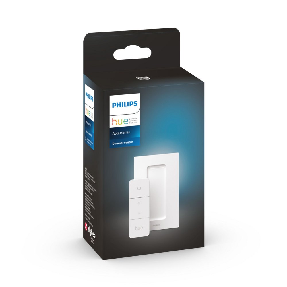 Philips Hue Dimmer Switch | Draadloze Lichtschakelaar | Eenvoudige Installatie | Compatibel met Philips Hue Bridge
