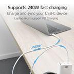 ACT AC3084 | USB 2.0 Kabel | USB-C naar USB-C | 240W | 480Mbps | Wit | 1 Meter