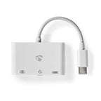 Nedis CCGB64790WT01 | Laptop Dock & Poortreplicator USB 2.0 Type-C | 1× USB-A + 1× USB-C + 3,5 mm audio | 480 Mbps | Wit