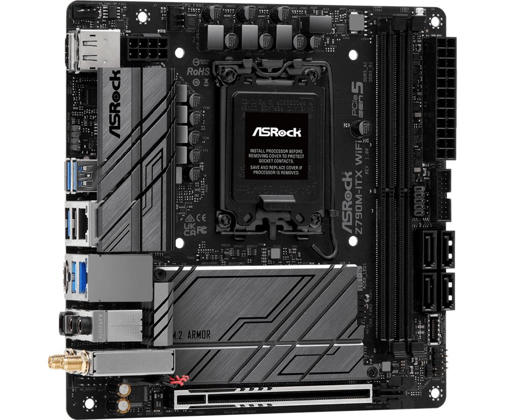 Asrock Z790M-ITX WiFi | Socket LGA 1700 | Intel Z790 | 2xDDR5 | Mini-ITX | Moederbord