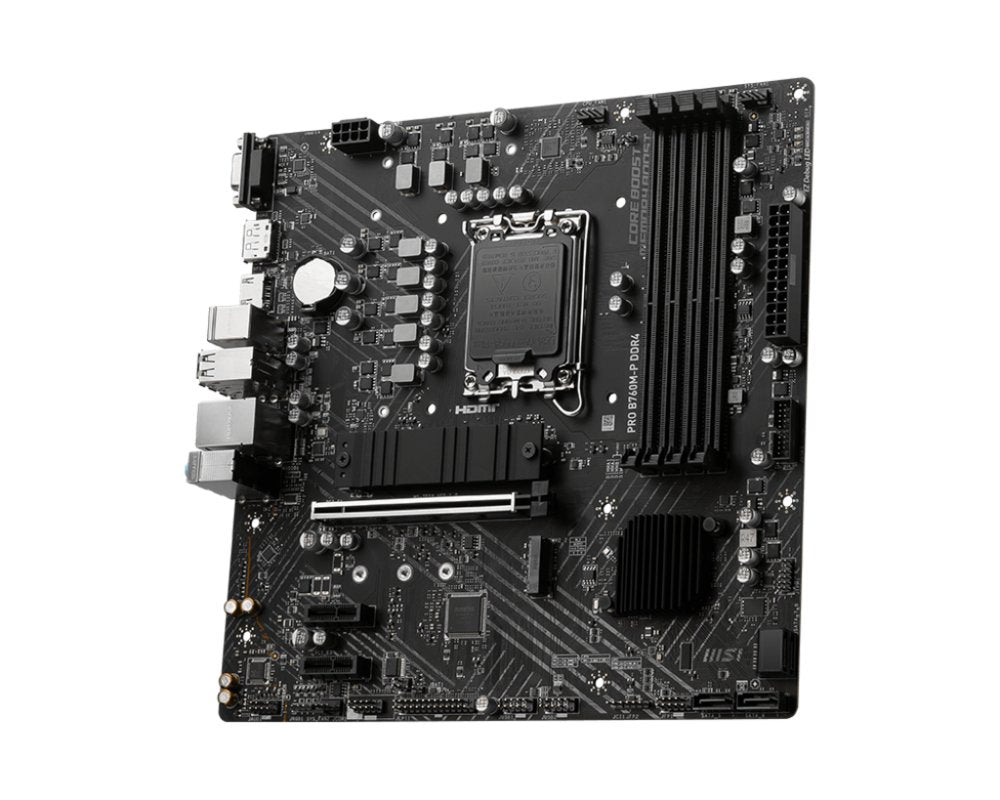 MSI PRO B760M-P | Socket LGA 1700 | Intel B760 | 4xDDR4 | Micro-ATX | Moederbord
