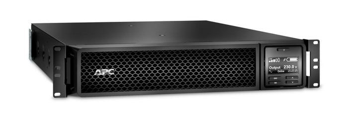 APC Smart-UPS SRT3000RMXLI-NC | 3000 VA / 2700 W | 2U Rackmount | 8x IEC C13 & 2x IEC C19 Stopcontacten | Zuivere Sinusgolf |
