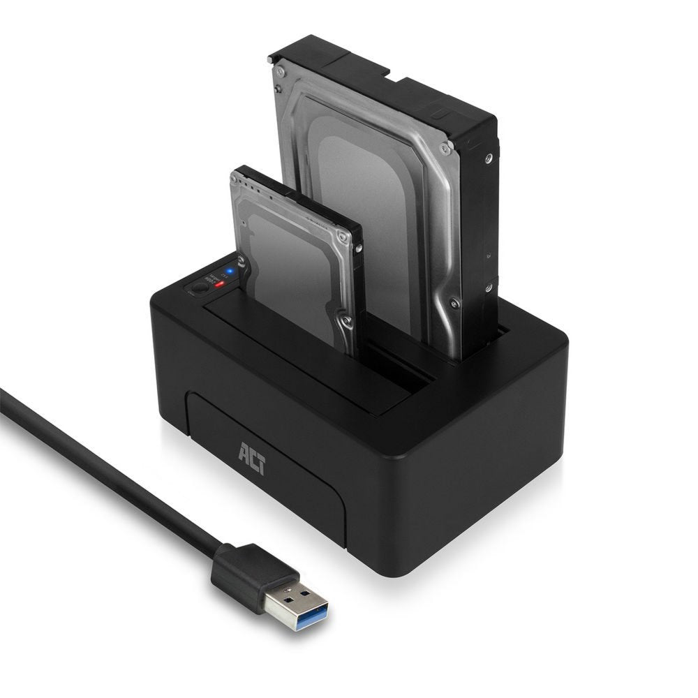 ACT AC1504 | Dual SATA Docking Station | 2,5" & 3,5" HDD/SSD | USB 3.2 Gen1 (5 Gbps)