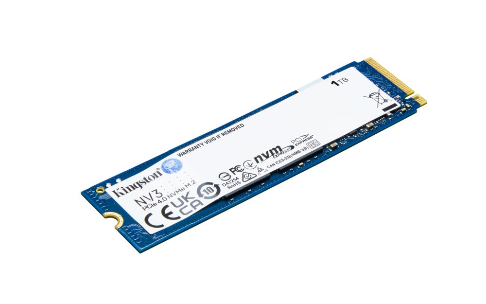 Kingston NV3 | 1TB NVMe SSD | M.2 | Gen4 | 6.000MB/s Lezen | 4.000MB/s Schrijven