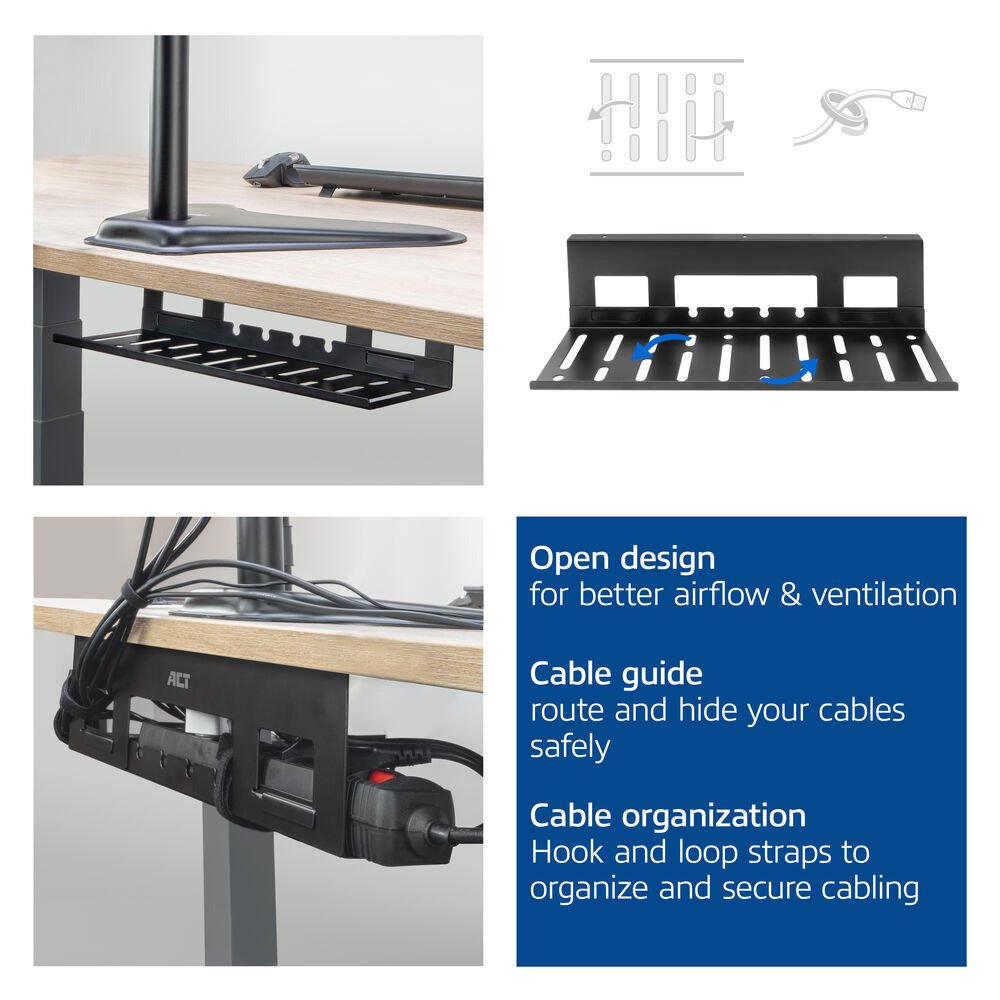 ACT Kabelgoot voor onder bureau | 40 cm | Staal