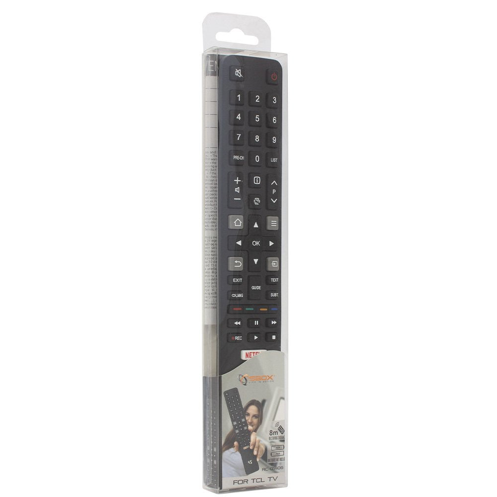 SBOX RC-01406 | Afstandsbediening | Geschikt voor TCL TV's | Zwart