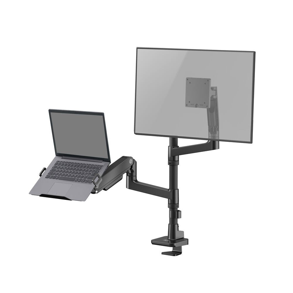 ACT AC8341 Premium | Verstelbare Monitor-bureaubeugel | Tot 49" | Max 20kg | VESA 100x100 | 1 Monitor en Laptop | OPEN BOX