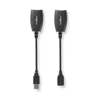Nedis USB-A Ethernet | 0,2 m | Zwart