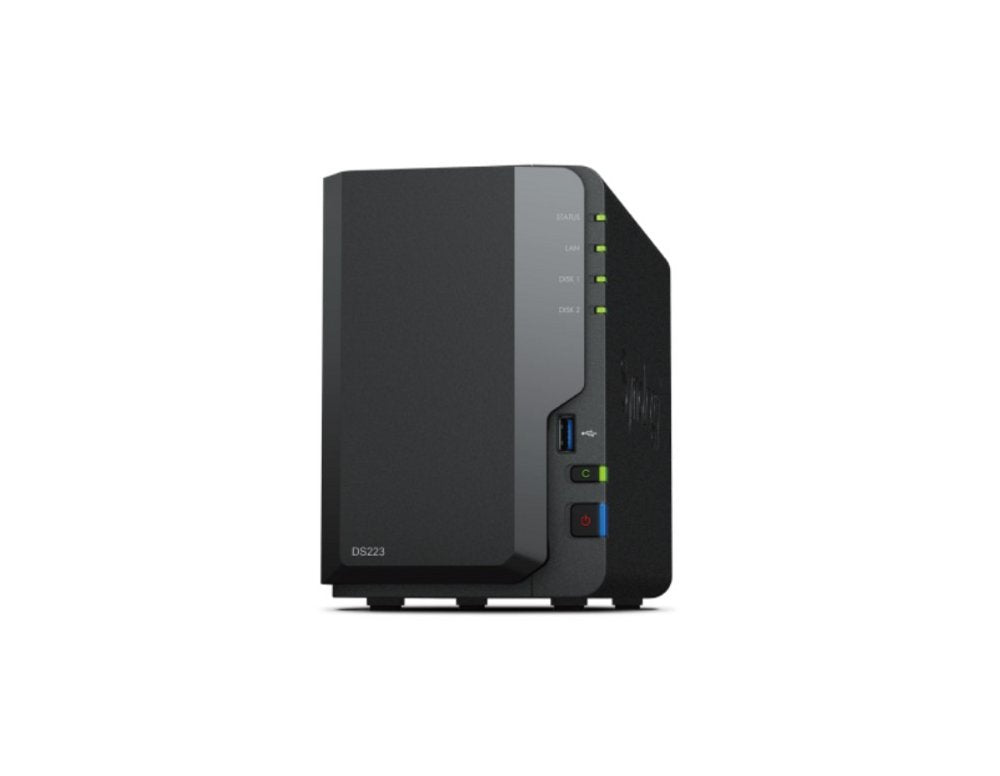 Synology DiskStation DS223 NAS | 2 Drive Bays | 1x Gigabit Ethernet | Zwart