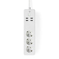 Nedis | Wi-Fi Slimme Stekkerdoos | 4 Stopcontacten | 2 USB-poorten | Wit