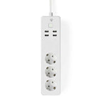 Nedis | Wi-Fi Slimme Stekkerdoos | 4 Stopcontacten | 2 USB-poorten | Wit