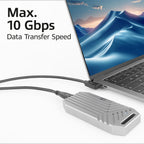 ACT AC7408 | USB 3.2 Gen 2 Kabel | USB-C (recht) naar USB-C (haaks links/rechts) | 60W | 10Gbps | 3m | Zwart