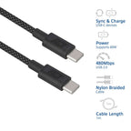 ACT AC3082 | USB 2.0 Kabel | USB-C naar USB-C | 60W | 480Mbps | Zwart | 1 Meter