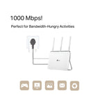 TP-Link AV1000 | Powerline Adapter Set | 1000 Mbps | Gigabit Ethernet | Starter Kit