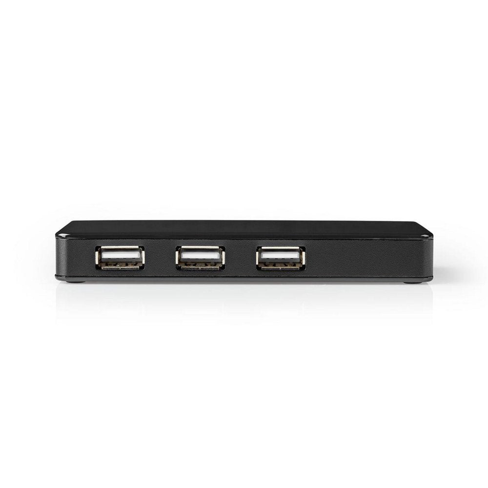 Nedis UHUBU2730BK | Interface Hub USB 2.0 | 7 poorten | Inclusief Adapter | Zwart