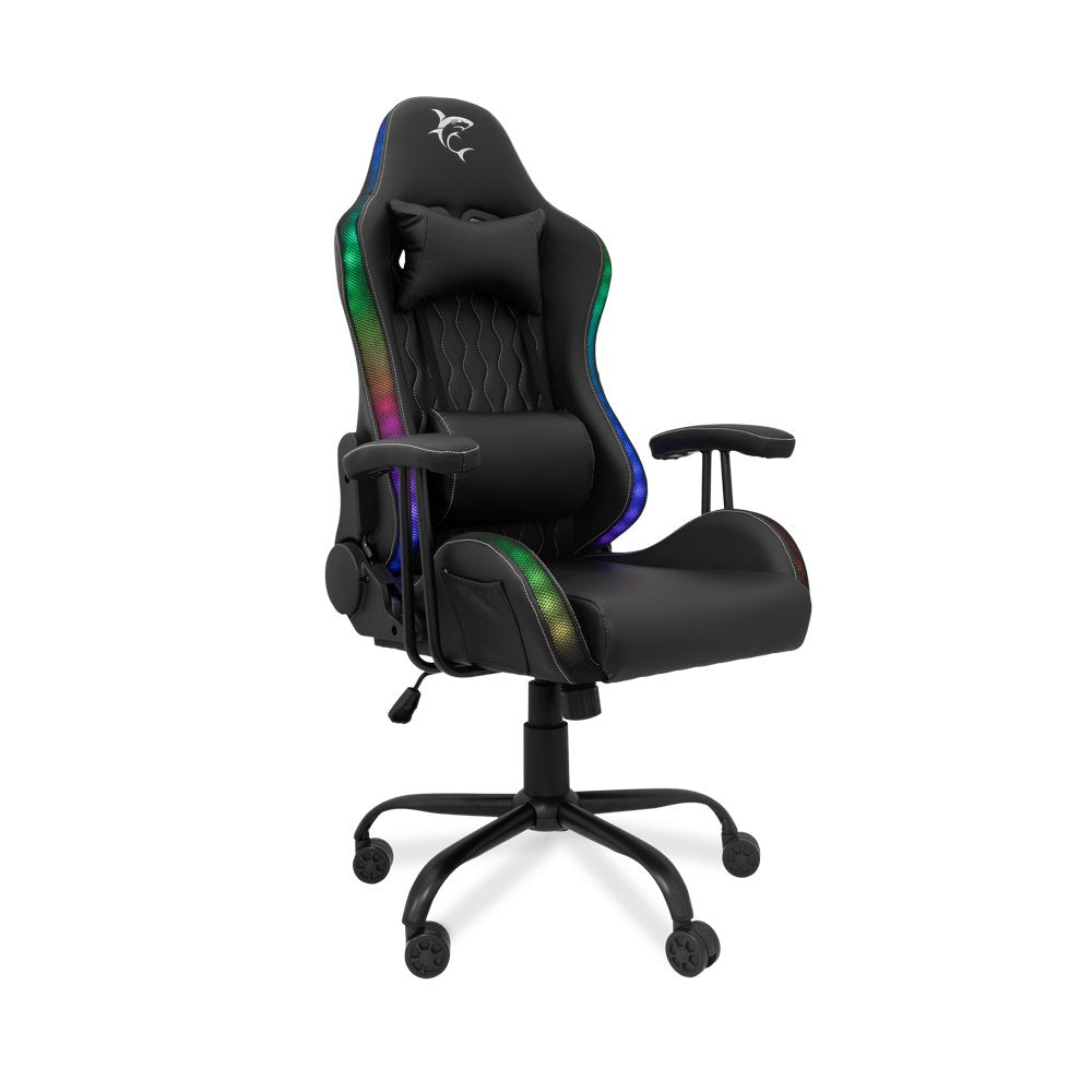 White Shark INDIANAPOLIS | Gamestoel met RGB-verlichting | Belastbaar tot 120 kg