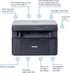 Brother DCP-L1640W | A4 | 600 × 600 DPI | Wi-Fi | Zwart-wit Multifunctionele Laserprinter