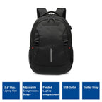 ACT AC8530 15.6" Laptop Rugzak | Zwart