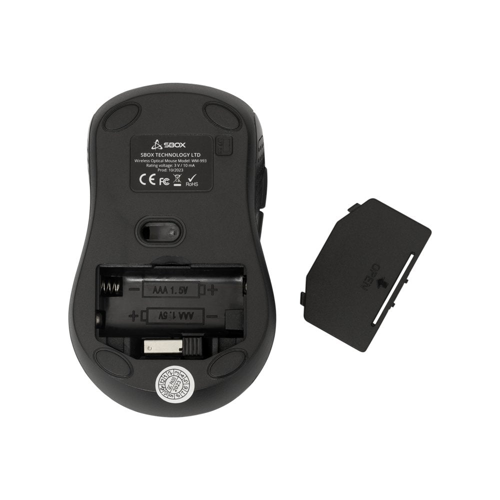 SBOX WM-993BL | Draadloze Muis | Rechtshandig | RF | 1600 DPI | Blauw
