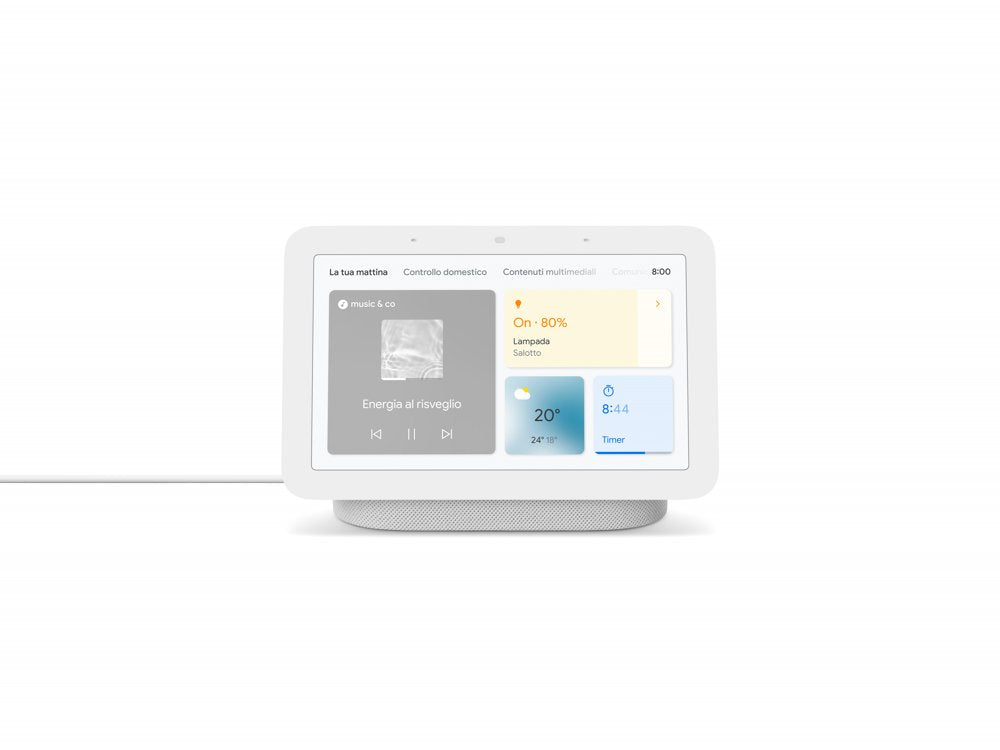 Google Nest Hub Gen 2 | Slim Display | 7" Touchscreen | Spraakbesturing | Wit