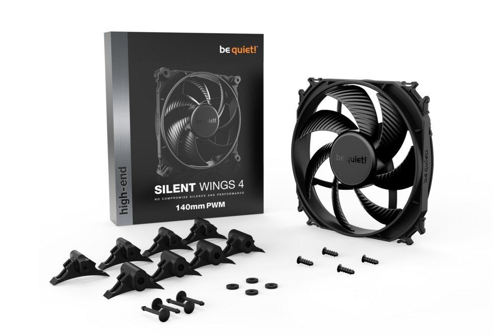 be quiet! Silent Wings 4 | 140mm PWM Behuizingsventilator | Zwart | Single Pack (1 stuk)