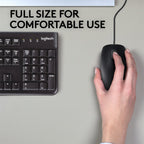 Logitech B110 Silent | Bekabelde Muis | Links- en Rechtshandig | USB-A | 1000 DPI | Zwart
