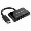 Gembird UHB-CR3-02 | Geheugenkaartlezer | USB 3.2 Gen 1 | USB-C | Zwart