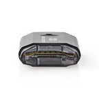 Nedis CRDRU2100BK | Geheugenkaartlezer | USB 2.0 | Zwart