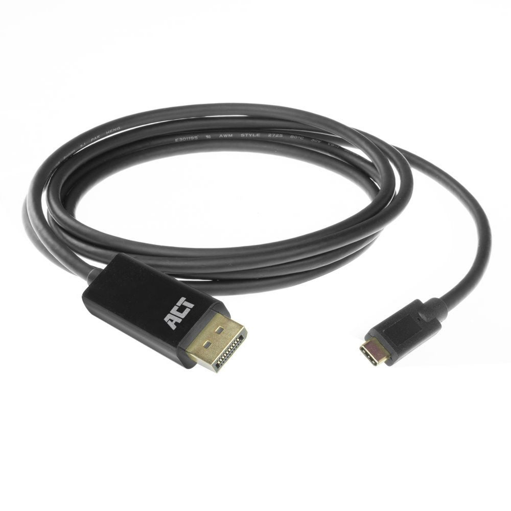 ACT AC7325 | USB-C naar DisplayPort Kabel | 2 m | Zwart