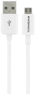 Mobiparts Micro USB naar USB | 2.4A | 3m | Wit (Bulk)