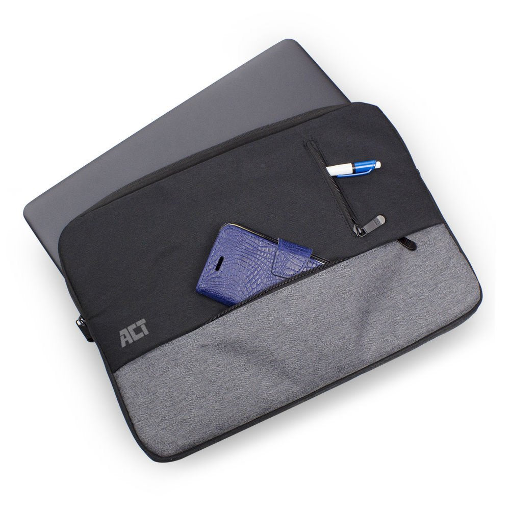 ACT Urban 14.1" Laptop Sleeve | Zwart/Grijs