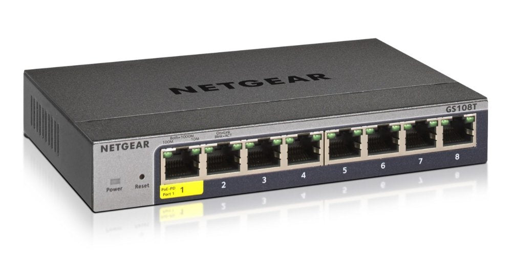 NETGEAR GS108Tv3 | Managed L2 Switch | 8 Poorten | Gigabit Ethernet (10/100/1000 Mbps)