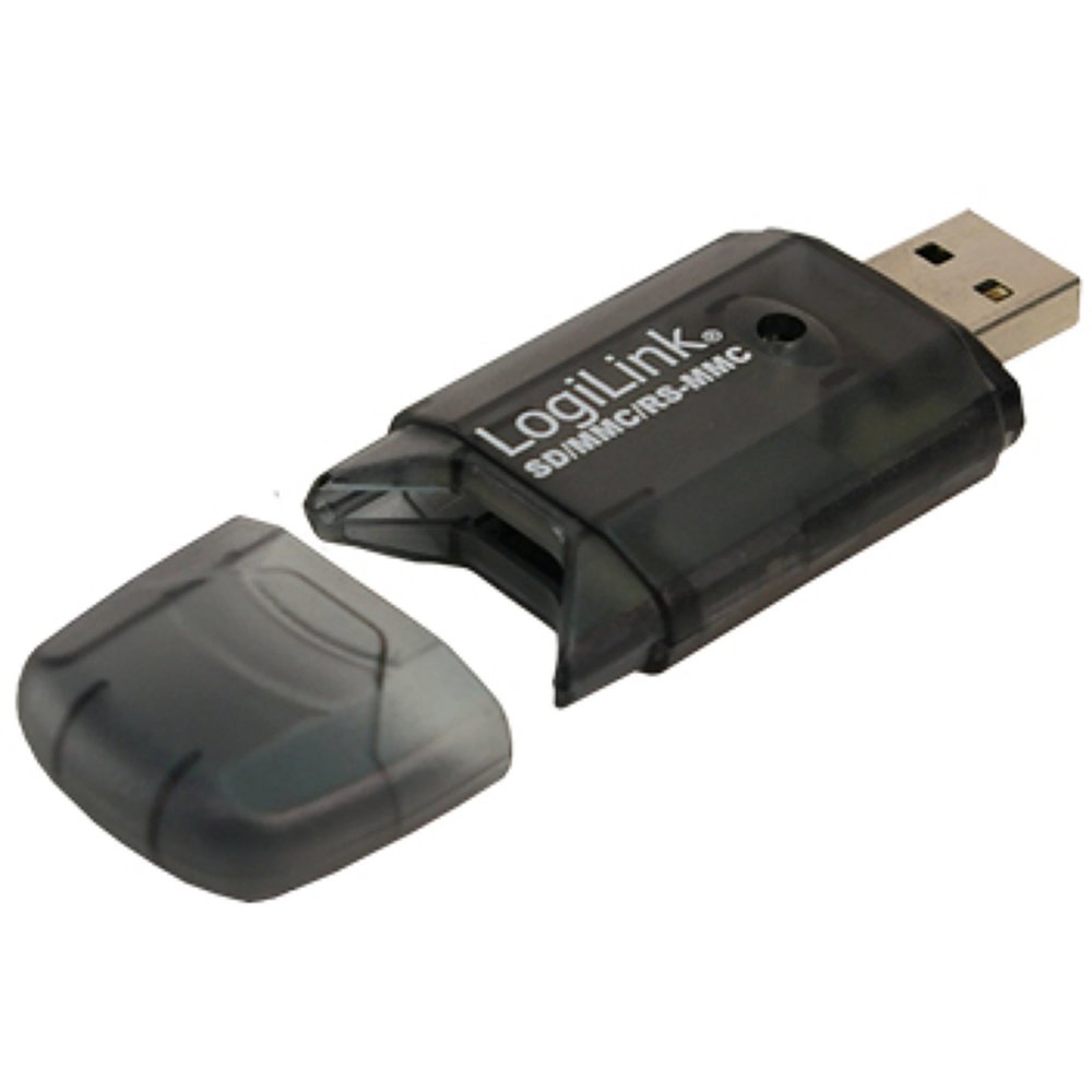 LogiLink USB 2.0 Geheugenkaartlezer | Externe Stick | SD/MMC | Zwart