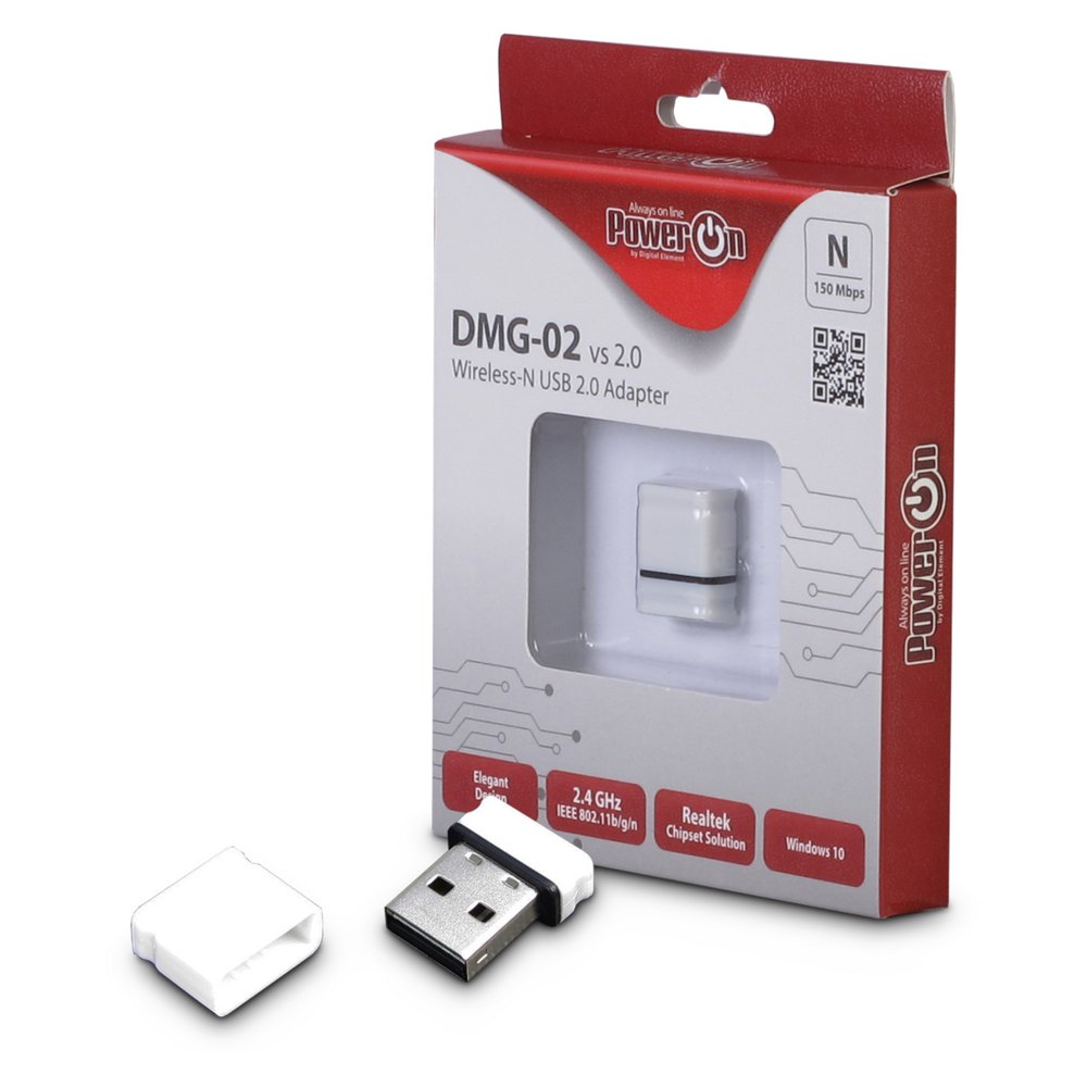 Inter-Tech DMG-02 | Wi-Fi 4 USB Nano Adapter | 150 Mbps | 2,4 GHz | USB 2.0