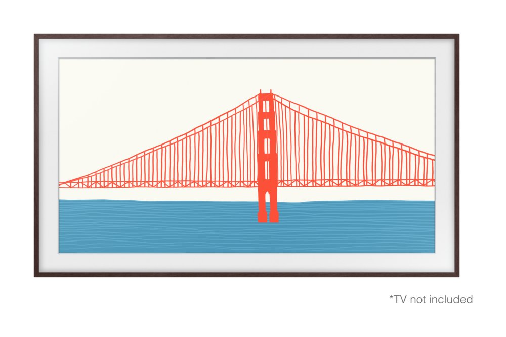Samsung Lijst voor 50'' Samsung the Frame TV - Walnoothout Look