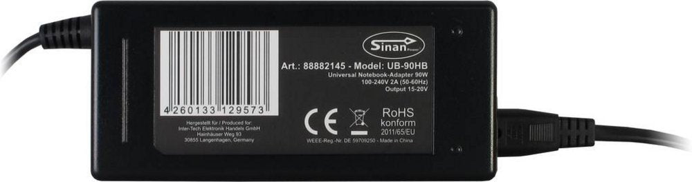 Inter-Tech Sinan UB-90HB | Universele Notebook Lader | 90 Watt