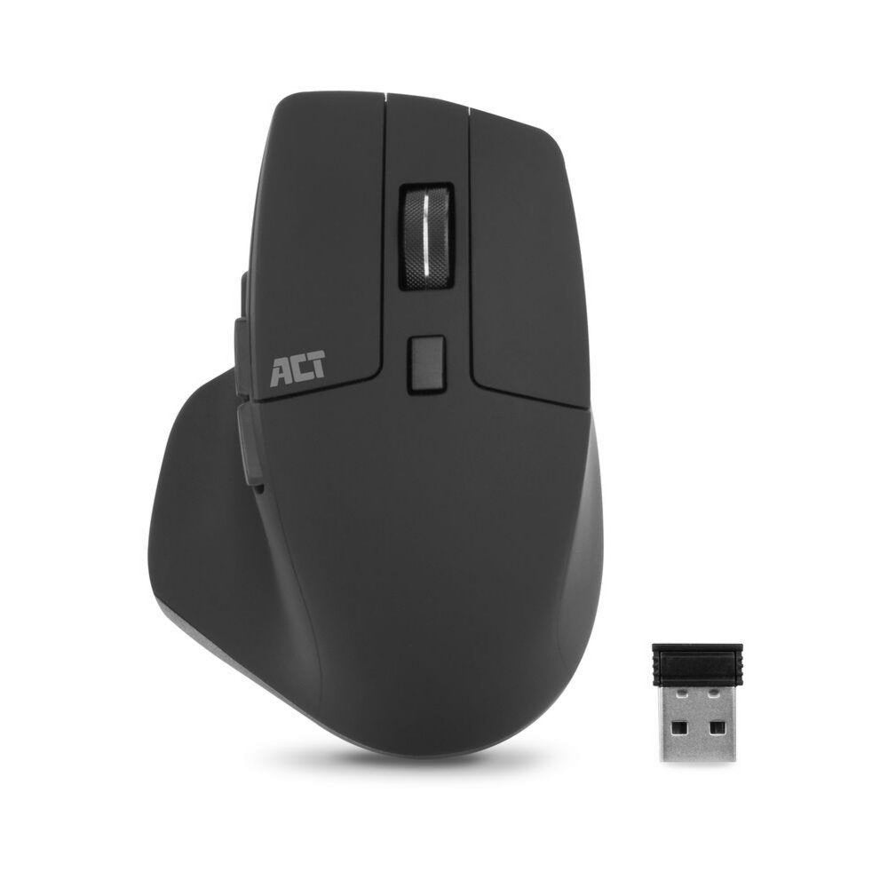ACT AC5146 | Draadloze Muis | Rechtshandig | RF + Bluetooth | 2400 DPI | Zwart