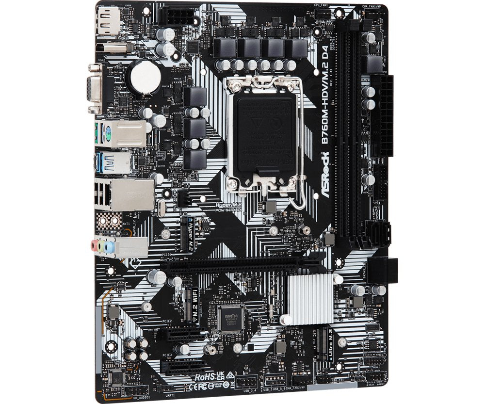 Asrock B760M-HDV/M.2 D4 | Socket LGA 1700 | Intel B760 | 2xDDR4 | Micro-ATX | Moederbord