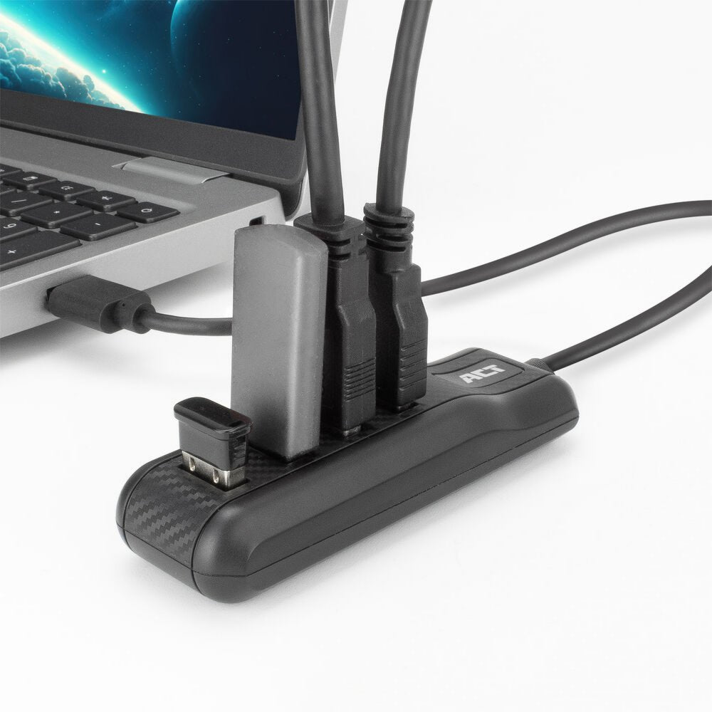 ACT AC6320 | USB 3.2 Gen 1 Interface Hub | Type-A | 5 Gbps | Zwart