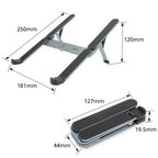 ACT AC8122 | Inklapbare Laptopstandaard tot 15,6" | 6 Verstelbare Standen | Aluminium | Inclusief Reistas