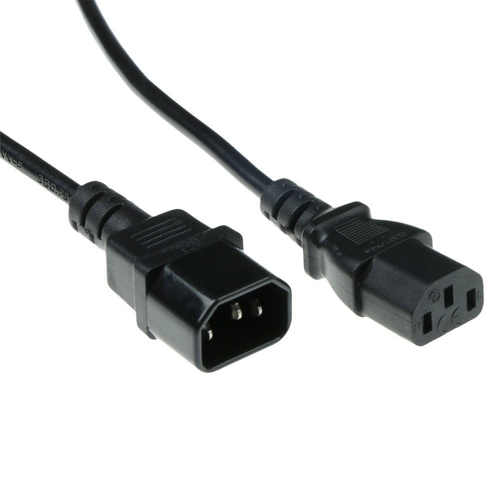 ACT AK5165 | 0,9 m Stroomkabel | C14 naar C13 | Zwart | 230V / 6A | Voor UPS & PDU