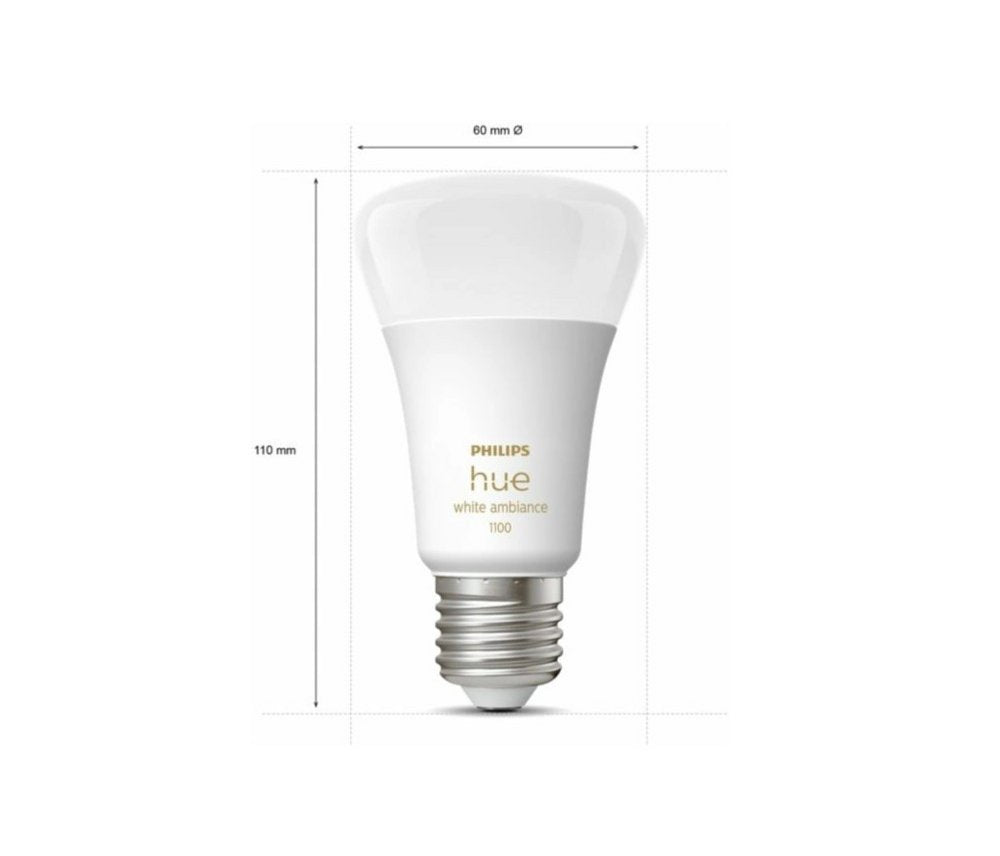 Philips Hue White Ambiance | 8W A60 LED-lamp | E27 fitting | 2-pack | EU | Dimbaar | Bluetooth & Zigbee